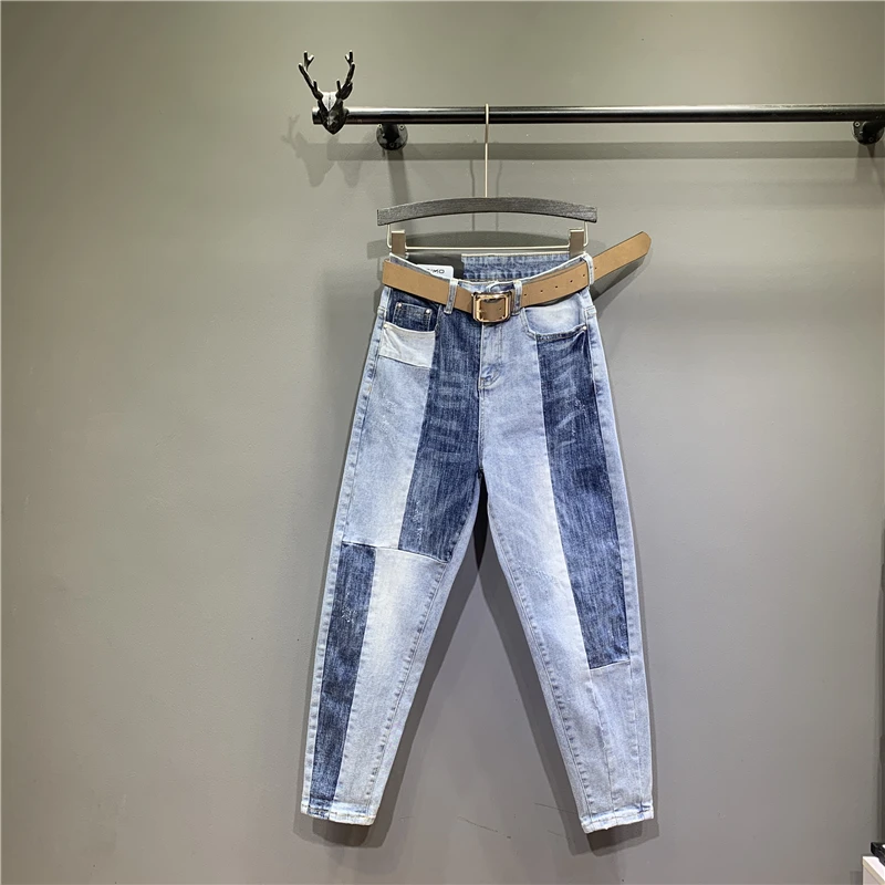 New Spring Fashion Patchwork Color Block Women Denim Pants Solid Color Female Straight Jeans All-match Students Long Trousers
New Spring Fashion Patchwork Color Block Women Denim Pants Solid Color Female Straight Jeans All-match Students Long Trousers