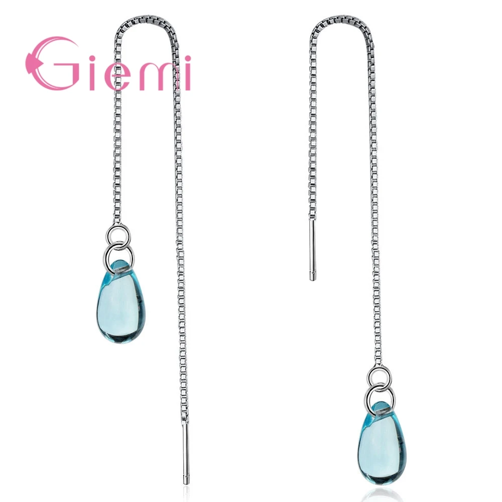 GIEMI Minimalist Blue Water Drop Simple Style Cubic Zirconia 925 Sterling Silve Long Earrings For Women Ladies Jewelry Crystal
GIEMI Minimalist Blue Water Drop Simple Style Cubic Zirconia 925 Sterling Silve Long Earrings For Women Ladies Jewelry Crystal