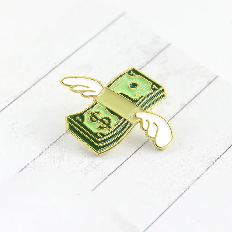 Cartoon Mini Banknotes Enamel Pins Green Dollar Angel Wings Symbol Brooch Men's and Women's Knitted Backpack Badge Accessories
Cartoon Mini Banknotes Enamel Pins Green Dollar Angel Wings Symbol Brooch Men's and Women's Knitted Backpack Badge Accessories