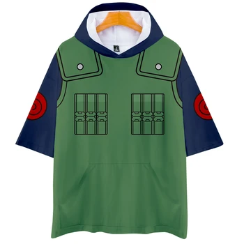 Naruto clothes Hatake Kakashi cos hot short-sleeved hooded T-shirt unisex couple parent-child role-playing cosplay
Naruto clothes Hatake Kakashi cos hot short-sleeved hooded T-shirt unisex couple parent-child role-playing cosplay