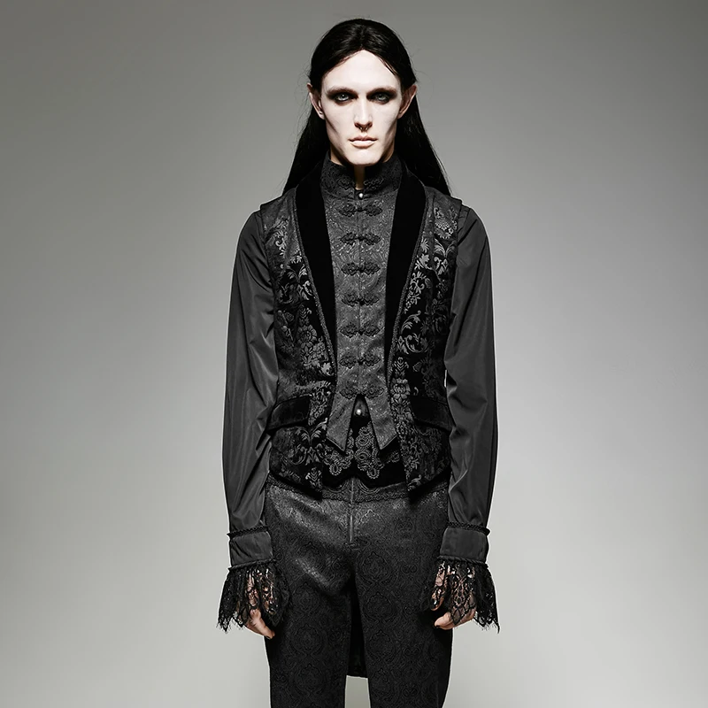 Gothic Fake Two-pieces Man Swallow Tail Sleeveless Jacket Steampunk Palace Style Floral Pattern Vest Autumn Winter Jacket Coats
Gothic Fake Two-pieces Man Swallow Tail Sleeveless Jacket Steampunk Palace Style Floral Pattern Vest Autumn Winter Jacket Coats