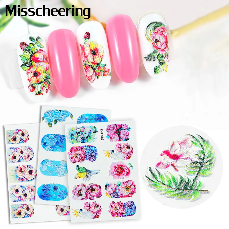 1 sheet 5D Nail Art Water Transfer Stickers DIY Embossed Flower Designs Decals Manicure Accessories
1 sheet 5D Nail Art Water Transfer Stickers DIY Embossed Flower Designs Decals Manicure Accessories