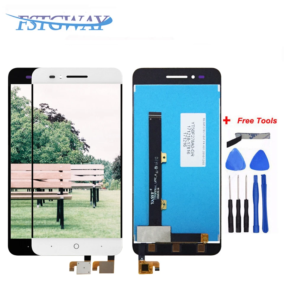FSTGWAY For 5" inch ZTE Blade A612 LCD Display+Touch Screen LCD Digitizer Glass Panel Replacement+Free Tools
FSTGWAY For 5" inch ZTE Blade A612 LCD Display+Touch Screen LCD Digitizer Glass Panel Replacement+Free Tools