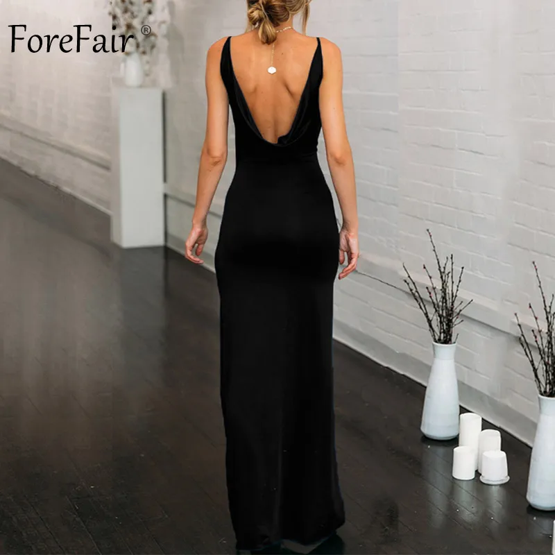 Forefair Sexy Bodycon Party Dress Summer Backless Maxi (7)