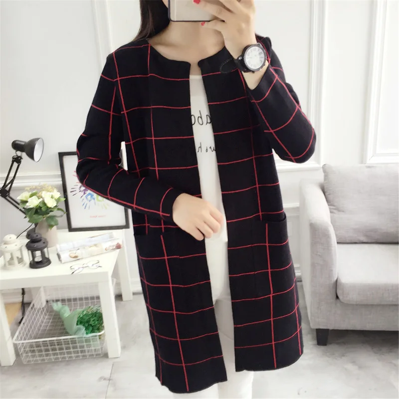 New Winter Grid Long Sleeve Sweater Knitting Cardigan Korean Fashion Women Plaid Sweater Loose Casual Knitwear Clothes Autumn
New Winter Grid Long Sleeve Sweater Knitting Cardigan Korean Fashion Women Plaid Sweater Loose Casual Knitwear Clothes Autumn