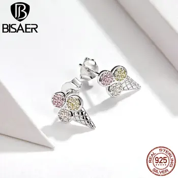 BISAER Ice Cream 925 Sterling Silver Hot Summer Ice Cream Exquisite Small Stud Earrings for Women Earrings Jewelry ECE642
BISAER Ice Cream 925 Sterling Silver Hot Summer Ice Cream Exquisite Small Stud Earrings for Women Earrings Jewelry ECE642