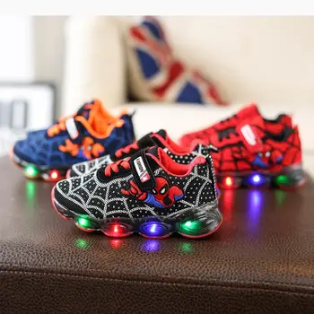 Kids LED Sneakers Spider-Man Breathable Children Sports Shoes For Baby Girls Boys Luminous Shoes with Light Size 21-30
Kids LED Sneakers Spider-Man Breathable Children Sports Shoes For Baby Girls Boys Luminous Shoes with Light Size 21-30