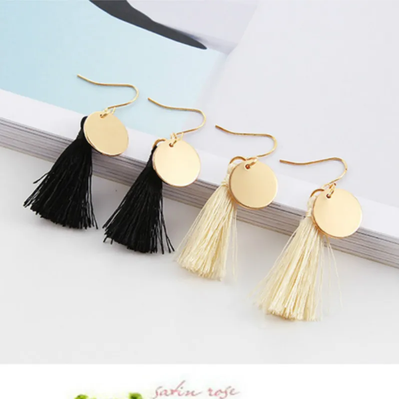 Small Wafer Silk Tassel Earrings Long Earrings For Women Wedding Party Jewelry Earrings Accessories Women Gift
Small Wafer Silk Tassel Earrings Long Earrings For Women Wedding Party Jewelry Earrings Accessories Women Gift