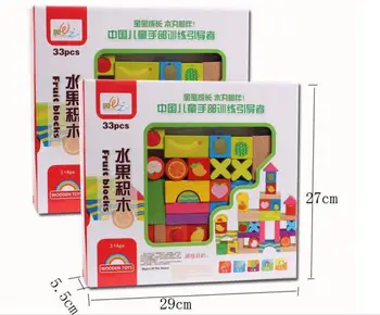 33 PCS Animal/ Fruit/music Block Children's Educational Building Blocks toys Birthday gift Wooden Baby Block Toy Montessori gift
33 PCS Animal/ Fruit/music Block Children's Educational Building Blocks toys Birthday gift Wooden Baby Block Toy Montessori gift