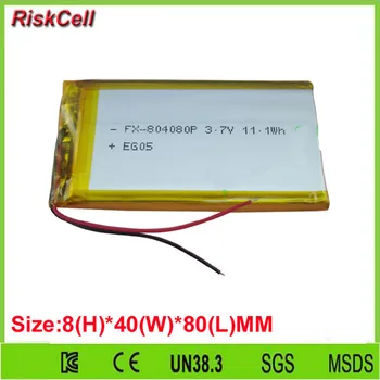 Free shipping 100pcs/lot 3.7V 3000 mAh Polymer replacement Li battery For DVD GPS PDA Tablet PC 804080
Free shipping 100pcs/lot 3.7V 3000 mAh Polymer replacement Li battery For DVD GPS PDA Tablet PC 804080