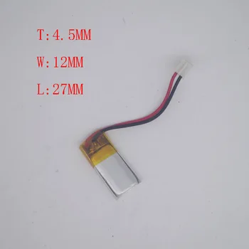 3.7V Polymer Lithium Battery 451227/451530 Bluetooth Headset Positioning Bracelet Universal 60mAh
3.7V Polymer Lithium Battery 451227/451530 Bluetooth Headset Positioning Bracelet Universal 60mAh