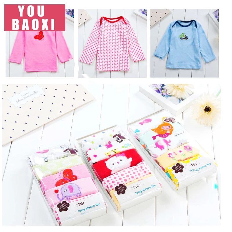 5PCS Cartoon Print Baby Boys T Shirt Infant Kids Boys Girls Long Sleeve T-Shirts Clothes Cotton Toddler Letter Tops
5PCS Cartoon Print Baby Boys T Shirt Infant Kids Boys Girls Long Sleeve T-Shirts Clothes Cotton Toddler Letter Tops