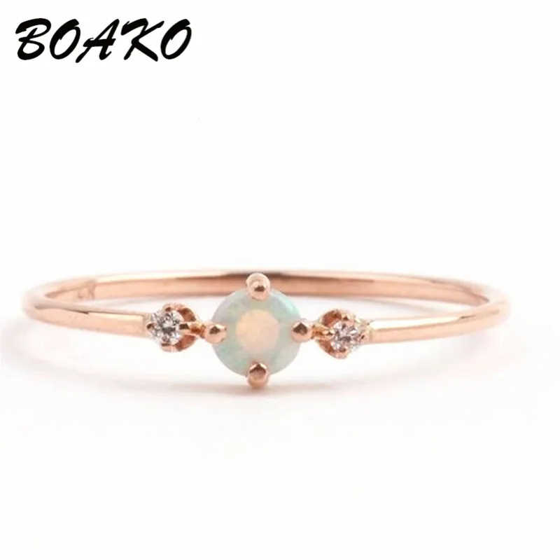 BOAKO Rainbow Opal Rings For Women Wedding Jewelry Rose Gold Filled Engagement Ring Dainty Finger Ring anillos mujer bague
BOAKO Rainbow Opal Rings For Women Wedding Jewelry Rose Gold Filled Engagement Ring Dainty Finger Ring anillos mujer bague