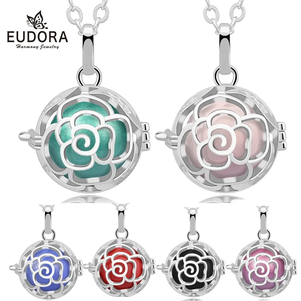 Eudora 18 mm Pregnancy Ball Rose Pendant Necklace Opened Cage Pendant Fit 18mm Harmony Bola Ball Bell Pendants for Women gift
Eudora 18 mm Pregnancy Ball Rose Pendant Necklace Opened Cage Pendant Fit 18mm Harmony Bola Ball Bell Pendants for Women gift