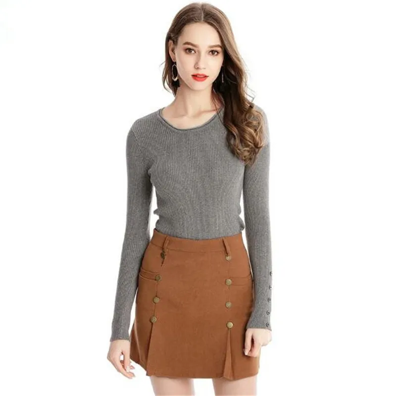 WKOUD Winter Women Sweater Sueter Mujer Invierno 2019 Fashion Candy Color Knitted Pullovers Solid Slim Elastic Sweaters Y8011
WKOUD Winter Women Sweater Sueter Mujer Invierno 2019 Fashion Candy Color Knitted Pullovers Solid Slim Elastic Sweaters Y8011