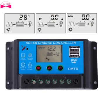 Newest LCD Solar Charger Controller 10A 12V/24V Auto Regulator Timer for Solar Panel Battery Lamp Lighting Overload Protection
Newest LCD Solar Charger Controller 10A 12V/24V Auto Regulator Timer for Solar Panel Battery Lamp Lighting Overload Protection
