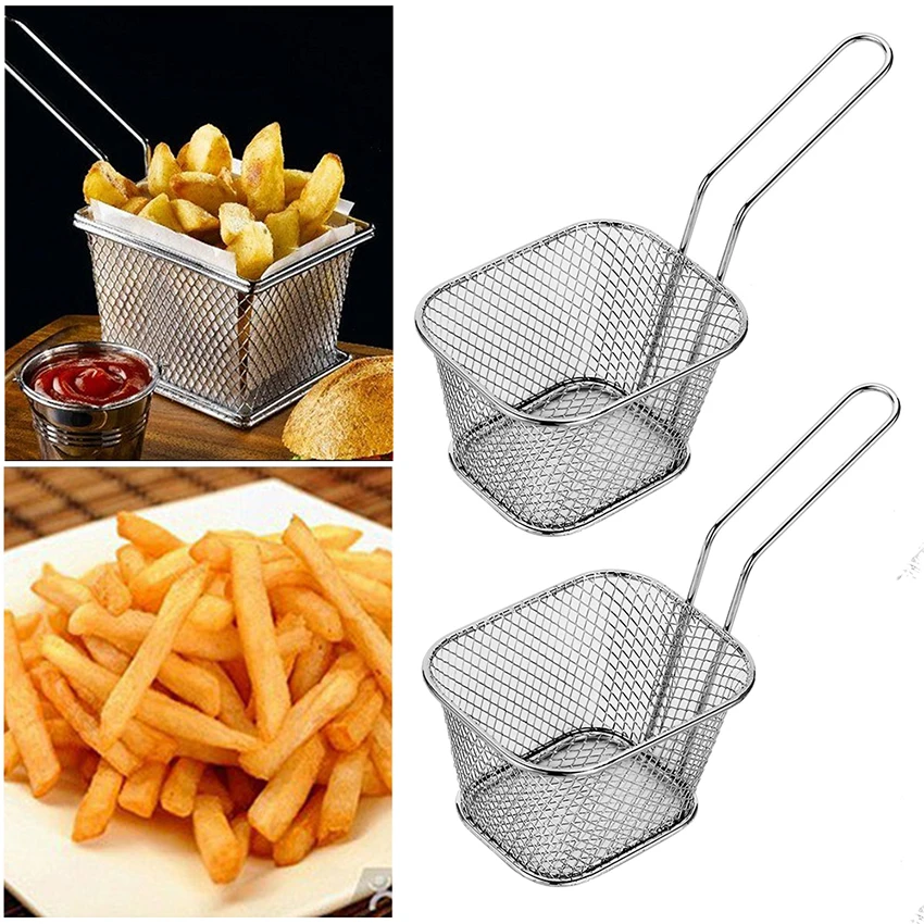 Stainless Steel French Fries Basket Mini Frying Basket Strainer Serving Fryer Kitchen Cooking Chef Basket Kitchen Batch Tool
Stainless Steel French Fries Basket Mini Frying Basket Strainer Serving Fryer Kitchen Cooking Chef Basket Kitchen Batch Tool
