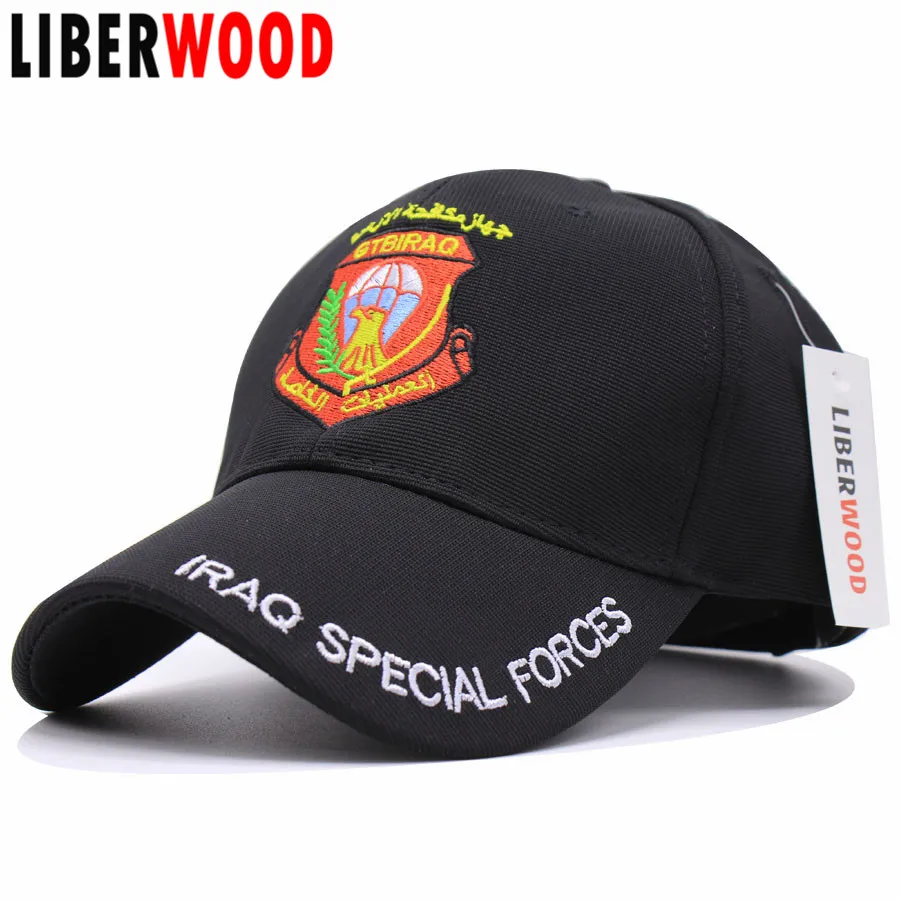 LIBERWOOD IRAQ SPECIAL FORCES Baseball Cap Snapback IRAQ Eagle Army Fitted Hat Hombre Homme Bone Casquette caps men Tactical Cap
LIBERWOOD IRAQ SPECIAL FORCES Baseball Cap Snapback IRAQ Eagle Army Fitted Hat Hombre Homme Bone Casquette caps men Tactical Cap