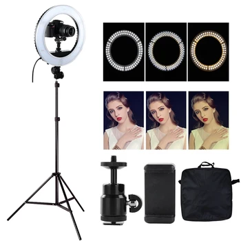 Camera Photo Studio Phone Video 13inch 42W 204PCS LED Ring Light 3200-5500K Photography Dimmable Ring Lamp With Tripod
Camera Photo Studio Phone Video 13inch 42W 204PCS LED Ring Light 3200-5500K Photography Dimmable Ring Lamp With Tripod