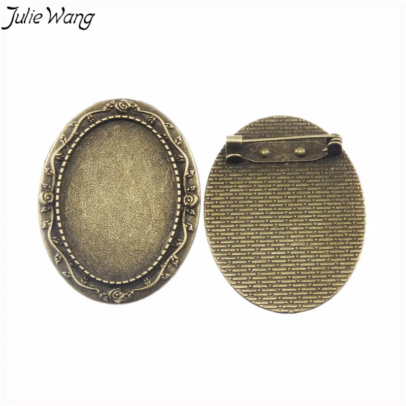 Julie Wang 5PCS Bronze Tone Alloy Oval Shape Brooch Base With Pin Jewelry Making Findings Outer Size 45*35mm Inner Size 35*25mm
Julie Wang 5PCS Bronze Tone Alloy Oval Shape Brooch Base With Pin Jewelry Making Findings Outer Size 45*35mm Inner Size 35*25mm