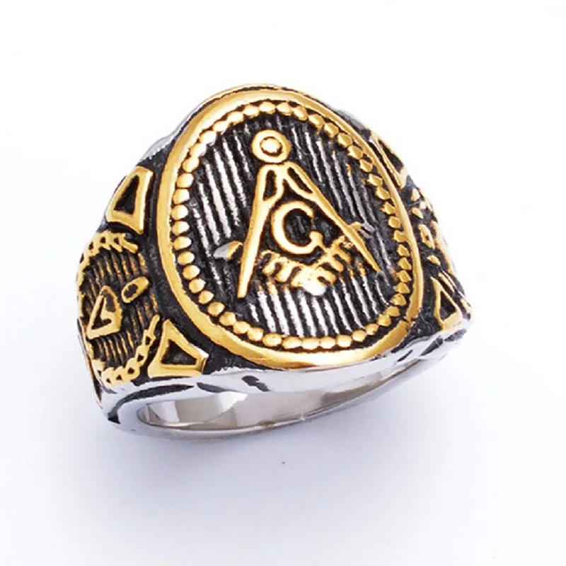 Freemason Mens Boys Gold Silver Free Mason 316L Stainless Steel Masonic Ring New Men's Jewelry
Freemason Mens Boys Gold Silver Free Mason 316L Stainless Steel Masonic Ring New Men's Jewelry