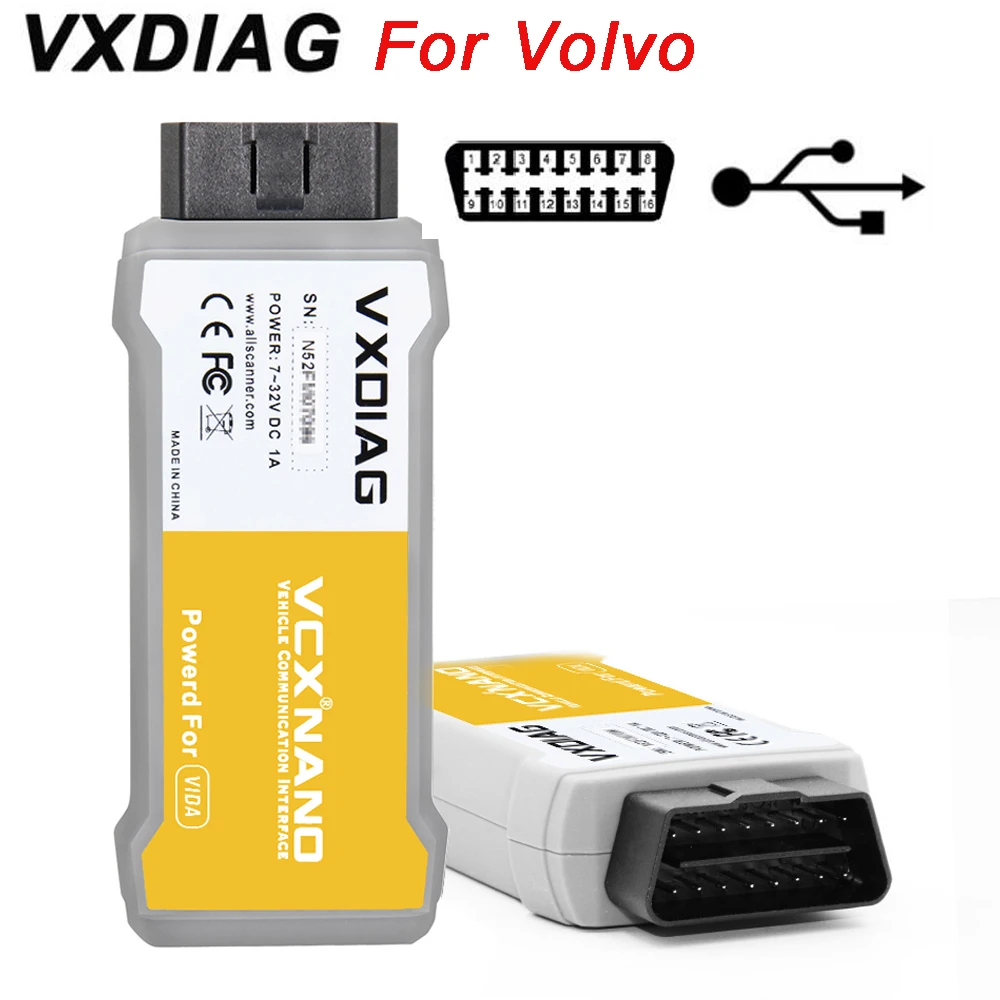 Original VXDIAG VCX for Volvo 2014D Vida Dice Pro Diagnostic Tool VCX NANO for Volvo Vida 2014D OBD OBD2 Scanner
Original VXDIAG VCX for Volvo 2014D Vida Dice Pro Diagnostic Tool VCX NANO for Volvo Vida 2014D OBD OBD2 Scanner