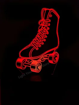Cool Roller Skates LED 3D Lamp Color Change Sensor Shoes 3D Night Light Home Room Decoration Atmosphere lamp Best Child Gift
Cool Roller Skates LED 3D Lamp Color Change Sensor Shoes 3D Night Light Home Room Decoration Atmosphere lamp Best Child Gift
