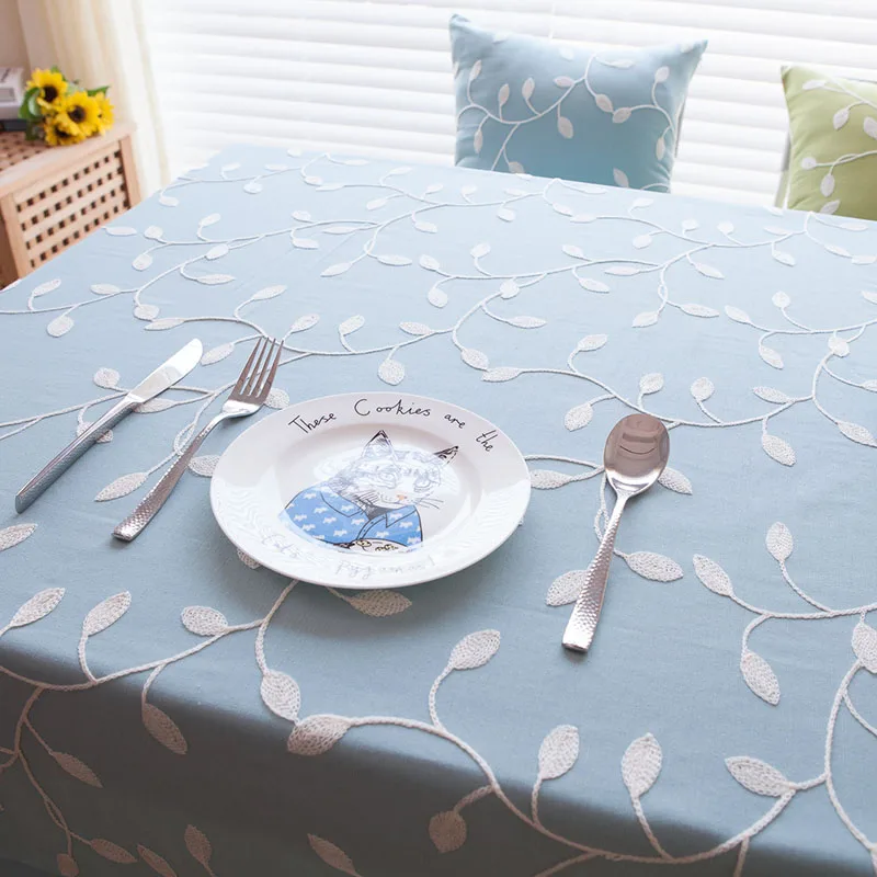 Hot Pastoral Style Cotton Table Cloth Green Blue Rectangular Embroidered Tablecloth for Wedding Party Hotel Home Decoration
Hot Pastoral Style Cotton Table Cloth Green Blue Rectangular Embroidered Tablecloth for Wedding Party Hotel Home Decoration