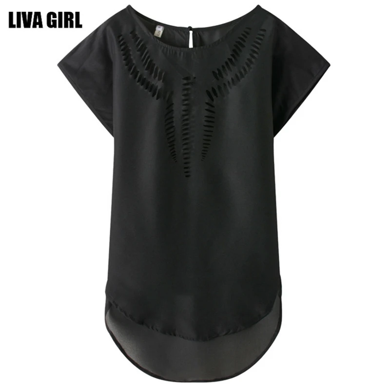 Plus Size Fashion Summer Women Blouses White Short Sleeve Female Loose Chiffon Blouse Shirt Hollow Out Elegant Ladies Tops 2XL
Plus Size Fashion Summer Women Blouses White Short Sleeve Female Loose Chiffon Blouse Shirt Hollow Out Elegant Ladies Tops 2XL