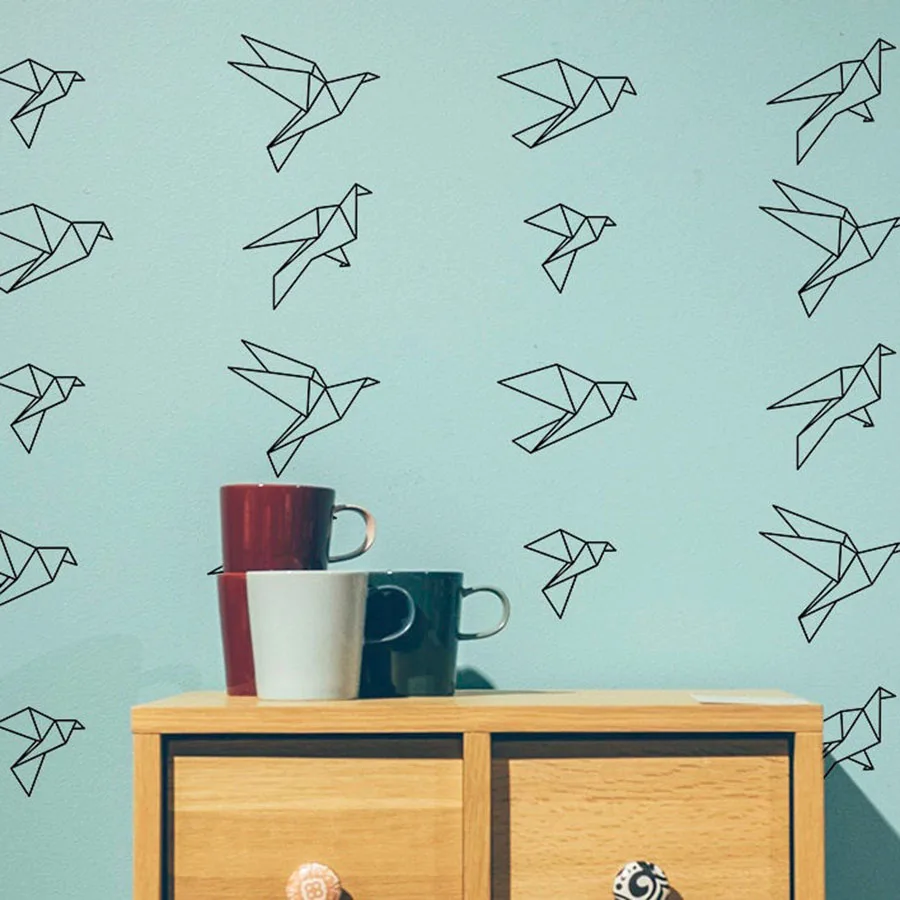 Geometric Origami Birds Wall Stickers Modern Wall Pattern Vinyl Decal For Home Kid Room Nursery Bedroom Decor Cute Cartoon C126
Geometric Origami Birds Wall Stickers Modern Wall Pattern Vinyl Decal For Home Kid Room Nursery Bedroom Decor Cute Cartoon C126