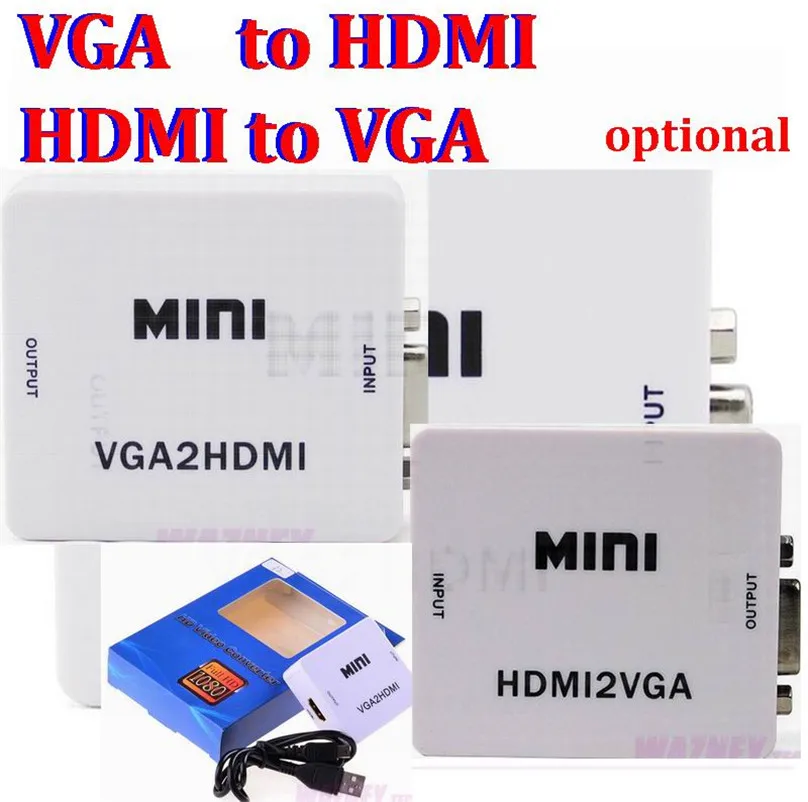 Mini HDMI to VGA to HDMI Converter With Audio HDMI2VGA VGA2HDMI 1080P Adapter Connector BOX For PC Laptop to HDTV Projector
Mini HDMI to VGA to HDMI Converter With Audio HDMI2VGA VGA2HDMI 1080P Adapter Connector BOX For PC Laptop to HDTV Projector