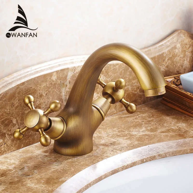 

Basin Faucets Brass White Bathroom Sink Faucet Dual Handle Deck Mount Bath Washbasin Hot Cold Mixer Water Tap WC Taps HJ-6655K