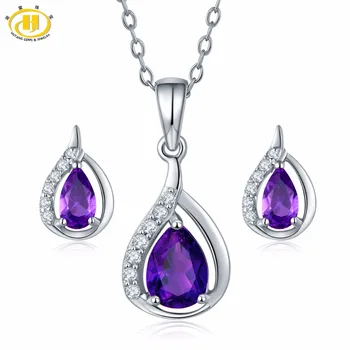 Hutang Amethyst Jewelry Sets Natural Gemstone Earrings Pendant Solid 925 Sterling Silver Fine Fashion Stone Jewelry For Women
Hutang Amethyst Jewelry Sets Natural Gemstone Earrings Pendant Solid 925 Sterling Silver Fine Fashion Stone Jewelry For Women