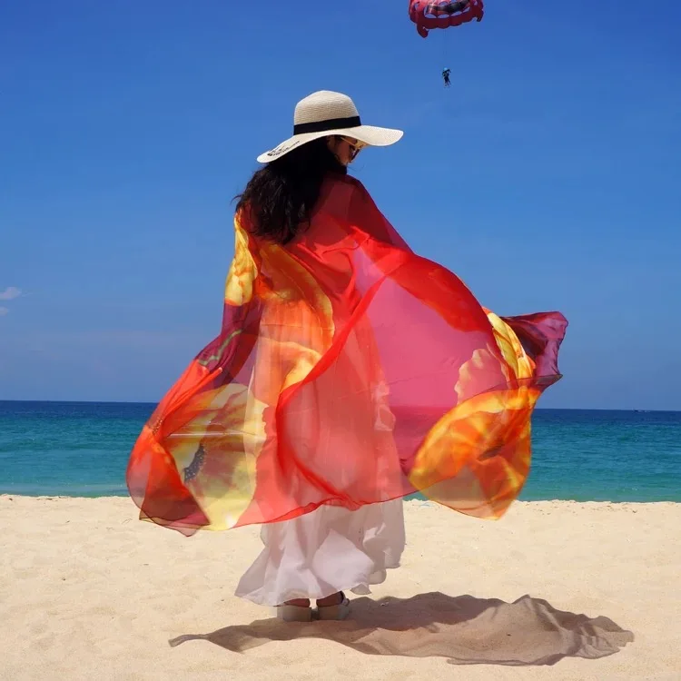 Oversize summer Pareo chiffon muffler scarf women outdoor sunscreen shawl wraps Chiffon scarves soft bandanna foulard muffler
Oversize summer Pareo chiffon muffler scarf women outdoor sunscreen shawl wraps Chiffon scarves soft bandanna foulard muffler