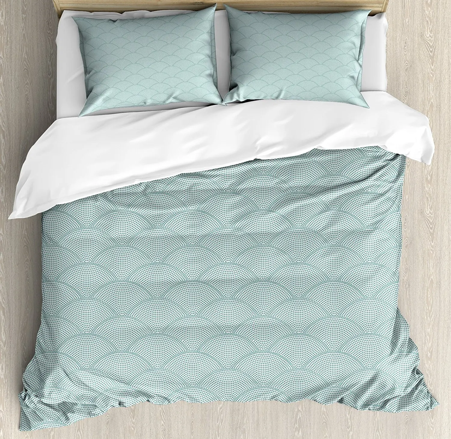 Geometric Duvet Cover Set Fish Scale Pattern Half Circles Dots Geometric Arrangement Circular Motifs Decorative Bedding Set
Geometric Duvet Cover Set Fish Scale Pattern Half Circles Dots Geometric Arrangement Circular Motifs Decorative Bedding Set