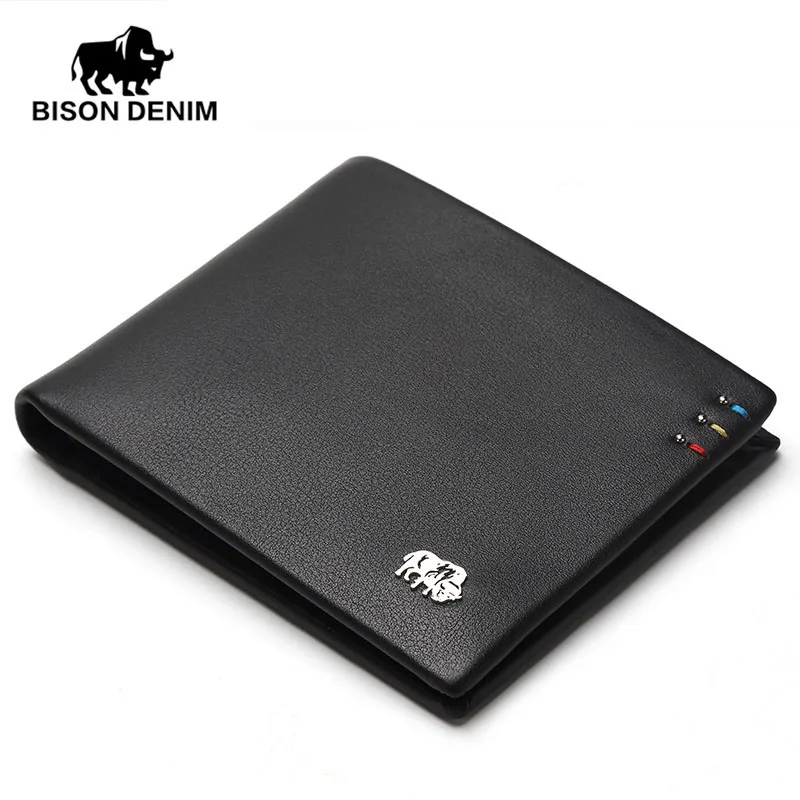 BISON DENIM fashion brand men wallets genuine leather slim bifold ID credit card holder male pocket purse
BISON DENIM fashion brand men wallets genuine leather slim bifold ID credit card holder male pocket purse