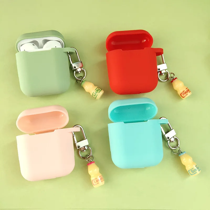 Korean Cute Milk Tea Bottle Decor Silicone Case for Apple Airpods Accessories Bluetooth Earphone Headphone Box Cover Key Ring
Korean Cute Milk Tea Bottle Decor Silicone Case for Apple Airpods Accessories Bluetooth Earphone Headphone Box Cover Key Ring