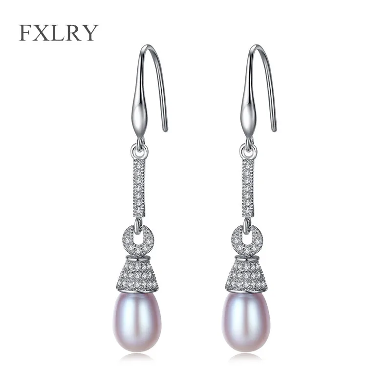 FXLRY New Design Vintage Fashion Women S925 Sterling Silver Micro Paved Zircon Drop Pearl Earrings Engagement Girl Party Jewelry
FXLRY New Design Vintage Fashion Women S925 Sterling Silver Micro Paved Zircon Drop Pearl Earrings Engagement Girl Party Jewelry