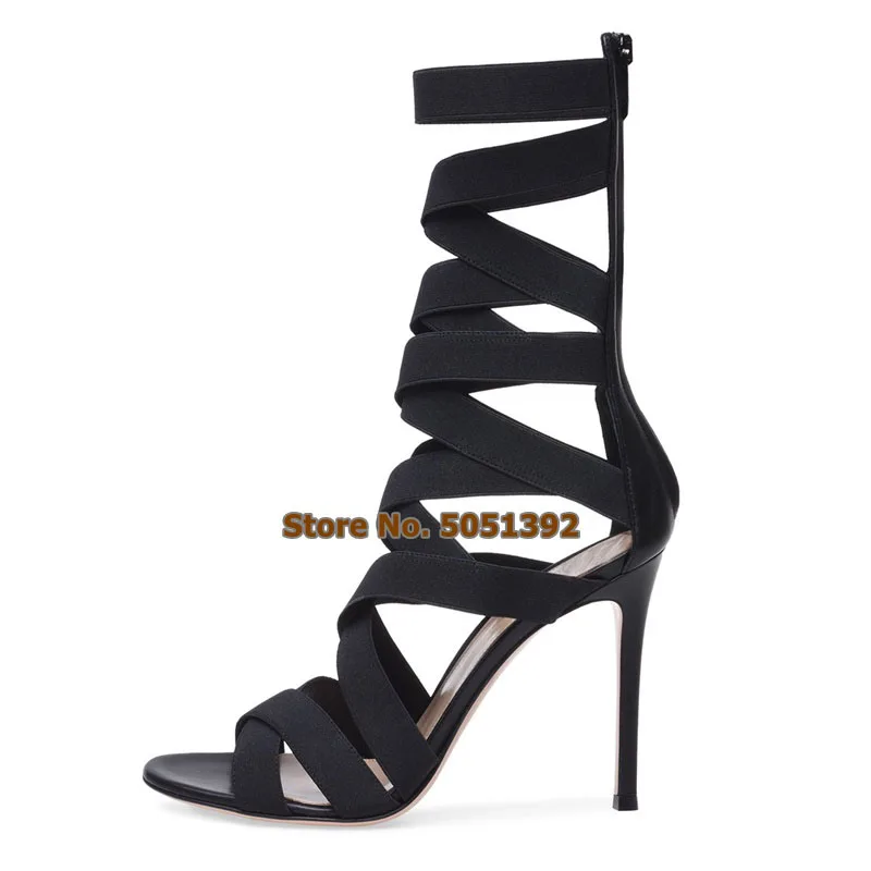 High Thin Heel Cross Tied Zip Sandals Mid-Calf Booties Sexy Cross Side Cut Open Toe Gladiator Fashion Casual Shoes
High Thin Heel Cross Tied Zip Sandals Mid-Calf Booties Sexy Cross Side Cut Open Toe Gladiator Fashion Casual Shoes