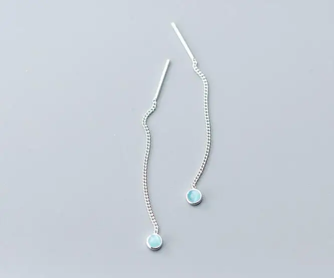 Lady's New 100% Real. 925 Sterling Silver Fine Jewelry Sky Blue Round Geometric Dangle Threader earrings Romantic Long gtle1990
Lady's New 100% Real. 925 Sterling Silver Fine Jewelry Sky Blue Round Geometric Dangle Threader earrings Romantic Long gtle1990