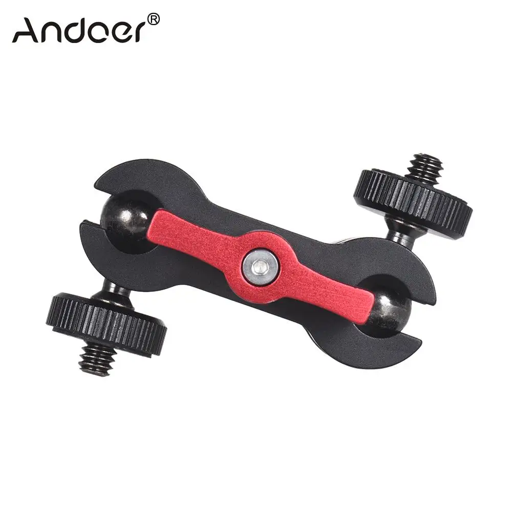 Andoer Articulating Magic Arm Monitor Mount + Double Ballheads + 1/4" Screw for Camera Field Monitor LED Video Light Camera Cage
Andoer Articulating Magic Arm Monitor Mount + Double Ballheads + 1/4" Screw for Camera Field Monitor LED Video Light Camera Cage