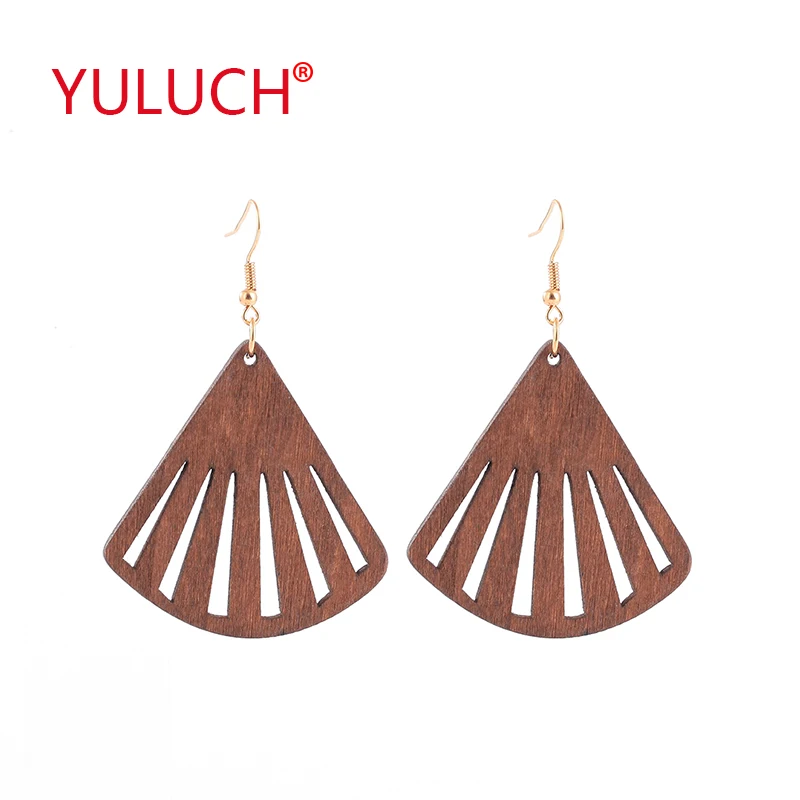 YULUCH 2018 New design Ethnic fashion woman Drop earring for wooden fan-shaped hollow pendant earrings jewelry gift
YULUCH 2018 New design Ethnic fashion woman Drop earring for wooden fan-shaped hollow pendant earrings jewelry gift