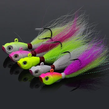 Carp Fish Jig Head Fishing Lure With Artificial Dear Hair Silk Black Nickel Single Hooks 14g 21g 28g 42g Boat Fishing
Carp Fish Jig Head Fishing Lure With Artificial Dear Hair Silk Black Nickel Single Hooks 14g 21g 28g 42g Boat Fishing