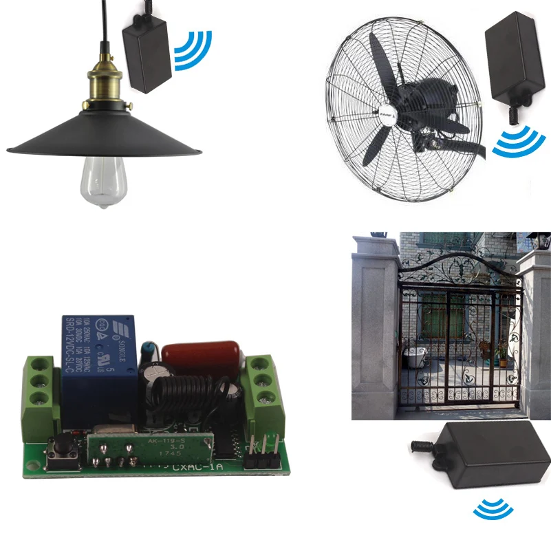 220V 110V Remote Switch Relay 220V RF Transmitter Receiver Wireless Switch 4 Module 110V Toggle 315MHz 433MHz-6