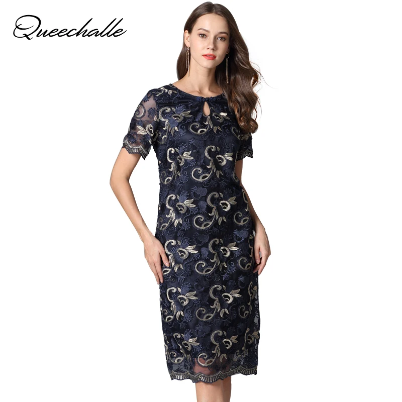 Queechalle 2019 Summer dress women floral embroidery elegant mesh dresses party bodycon lace dress plus size tulle dress blue
Queechalle 2019 Summer dress women floral embroidery elegant mesh dresses party bodycon lace dress plus size tulle dress blue