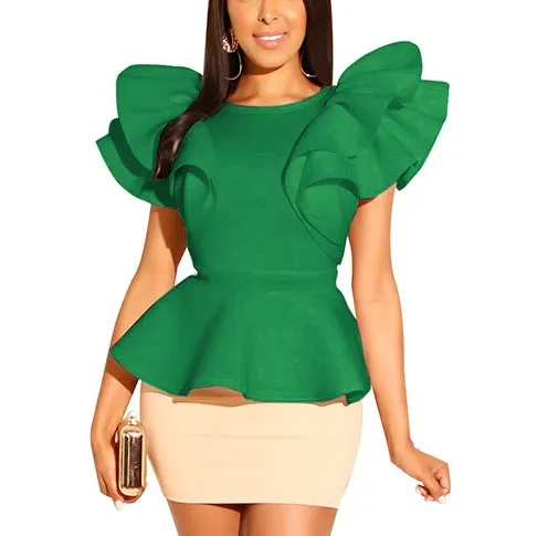 Women Ruffles Sleeve Short Sleeve 2Pcs Party Dress O-Neck Office Lady Tops Above Knee Solid Mini Bodycon Skirts
Women Ruffles Sleeve Short Sleeve 2Pcs Party Dress O-Neck Office Lady Tops Above Knee Solid Mini Bodycon Skirts