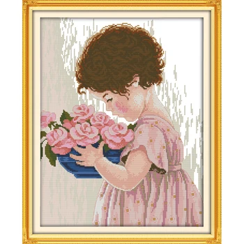 Joy sunday The flower girl Chinese cross stitch kits Ecological cotton clear stamped printed 14CT 11CT DIY wedding decoration
Joy sunday The flower girl Chinese cross stitch kits Ecological cotton clear stamped printed 14CT 11CT DIY wedding decoration