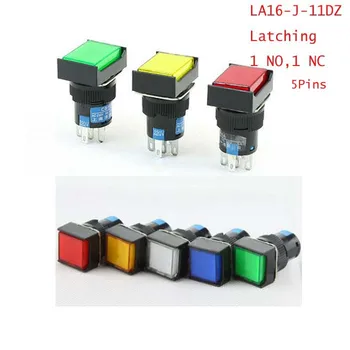1pc Latching NO NC 16mm Neon Light Rectangle Pushbutton Switch DC12V/DC24V/AC220V Red/Green/Blue/White/Yellow LA16-J-11DZ 5Pins
1pc Latching NO NC 16mm Neon Light Rectangle Pushbutton Switch DC12V/DC24V/AC220V Red/Green/Blue/White/Yellow LA16-J-11DZ 5Pins