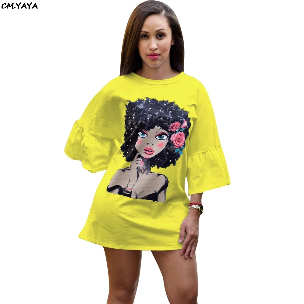women o-neck cartoon character print ruffles flare wrist sleeve above knee mini dress casual active wear dresses 2 color L5316
women o-neck cartoon character print ruffles flare wrist sleeve above knee mini dress casual active wear dresses 2 color L5316