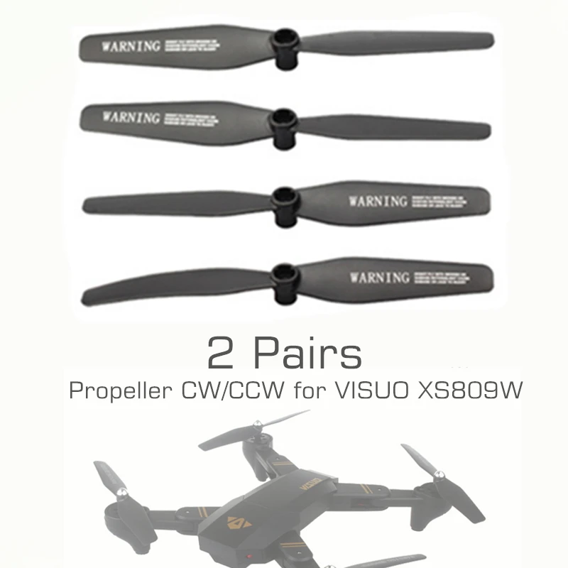 

2 Pairs RC Drone Helicopter Propeller CW CCW for VISUO XS809W XS809HW FPV Quadcopter Propellers RC Parts Accessories